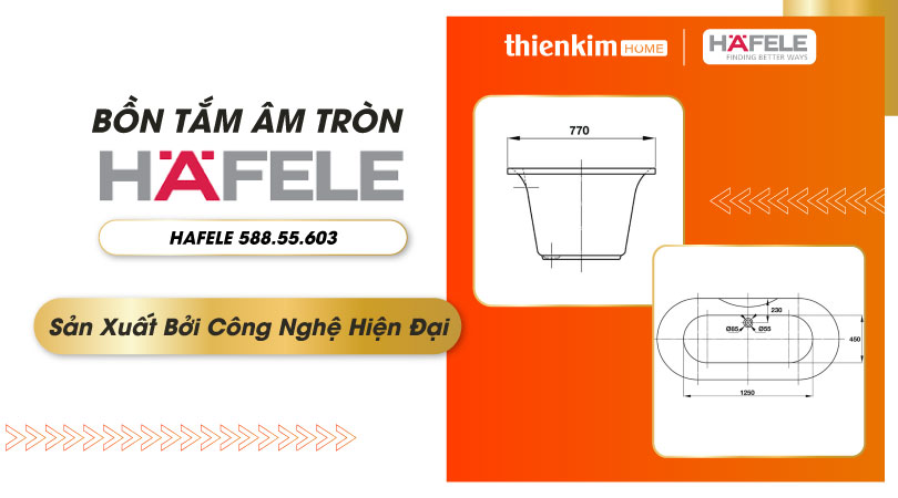 Sản xuất bởi công nghệ hiện đại Bồn tắm Hafele 588.55.603